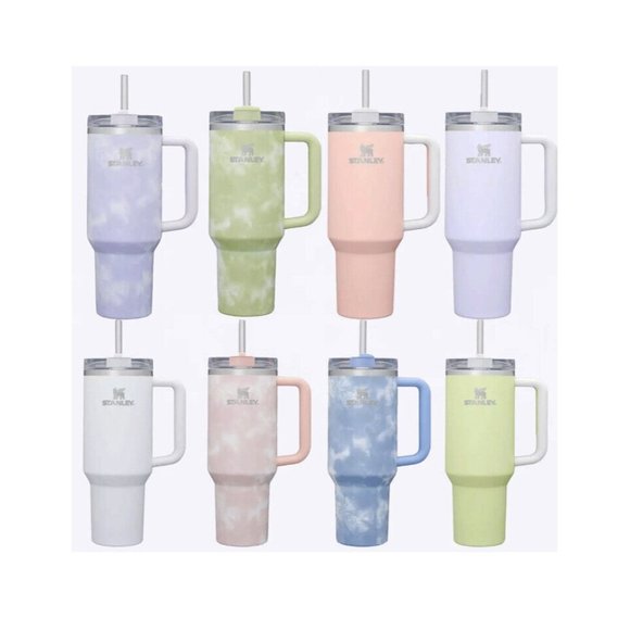 Stanley Adventure Quencher Travel Tumbler 40 oz - Pink / Peach Tie Dye - Picture 2 of 2